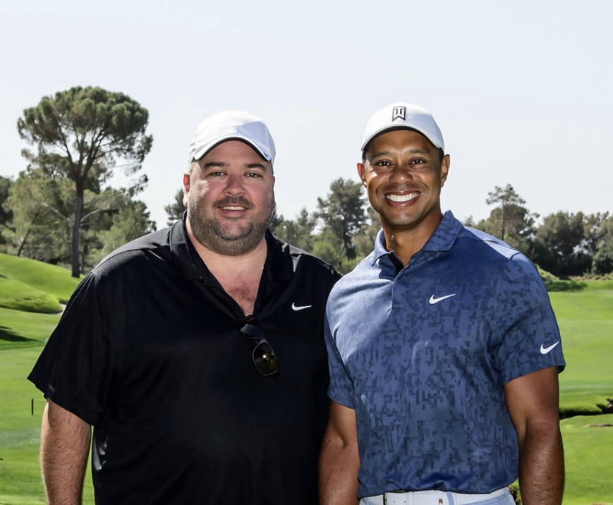 With Tiger Woods